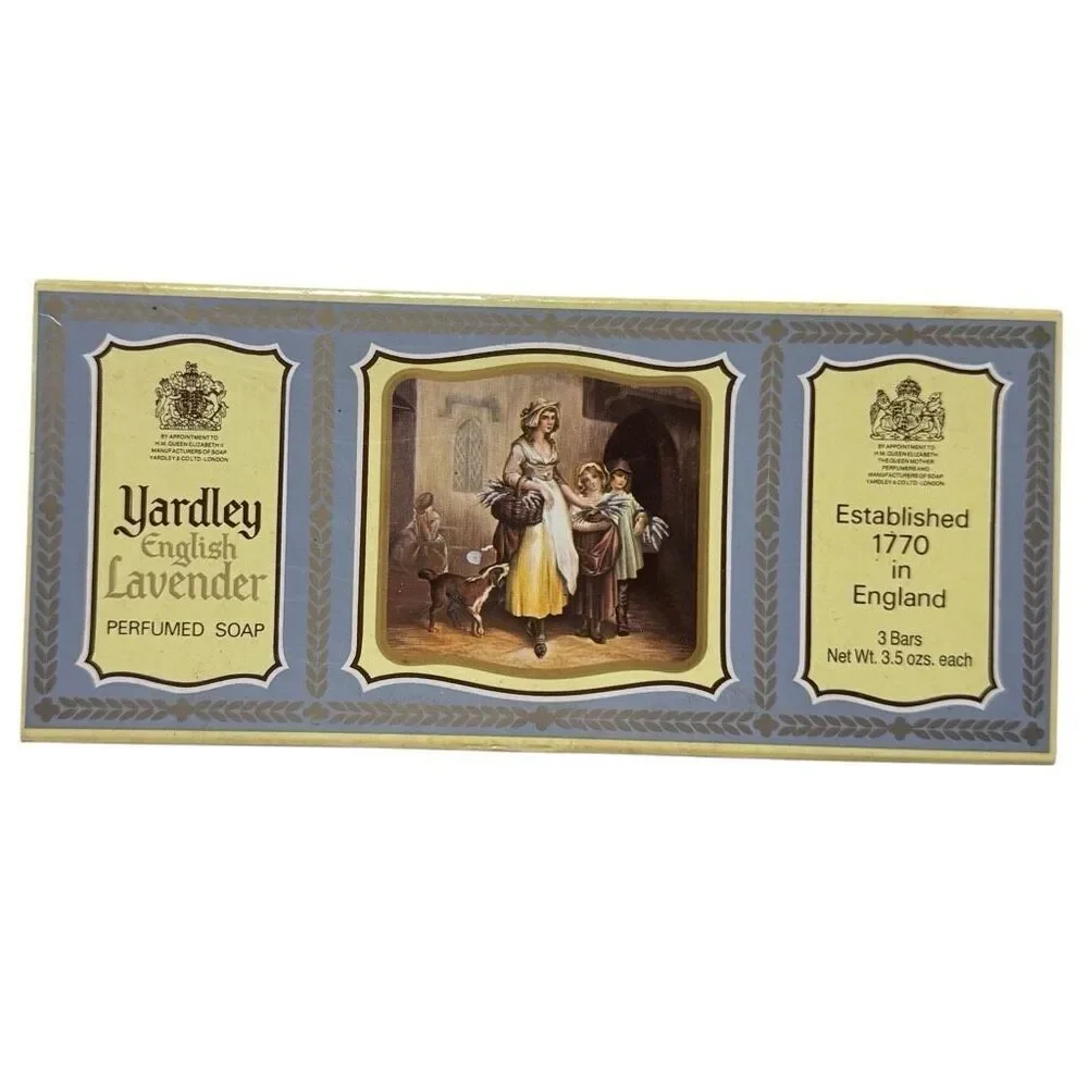 NEW IN BOX YARDLEY ENGLISH LAVENDER PERFUMED SOAP 3 x 3.5 OZ - VINTAGE